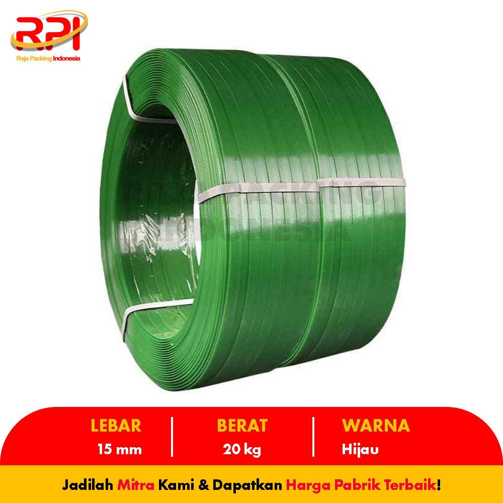 

Tali Strapping Band Polyester PET Hijau 15.5mm x 20 kg / Tali PET Hijau - RAJA PACKING INDONESIA