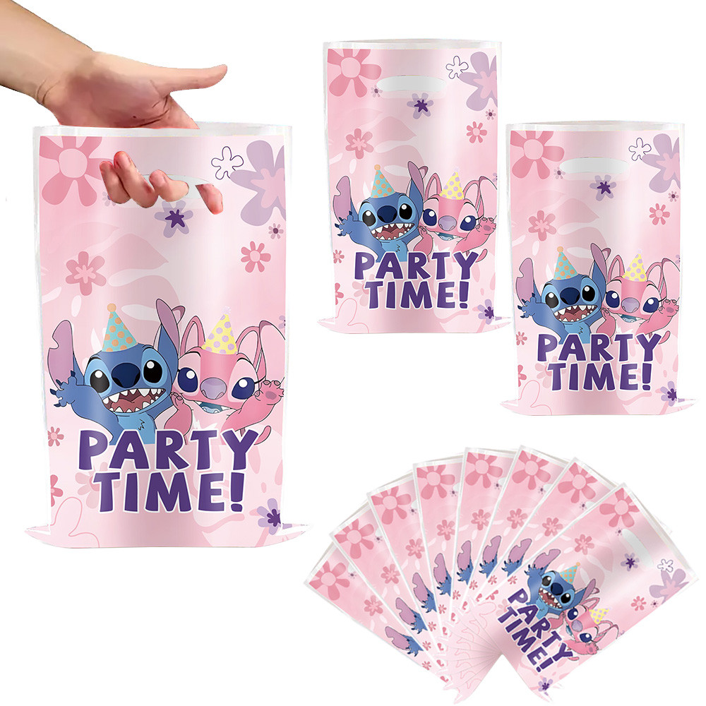 

10/50pcs New Disney Stitch and Angel Gift Bag Birthday Party Supplies Gift Filled Bag Gifts for Guests Children's Baby Shower