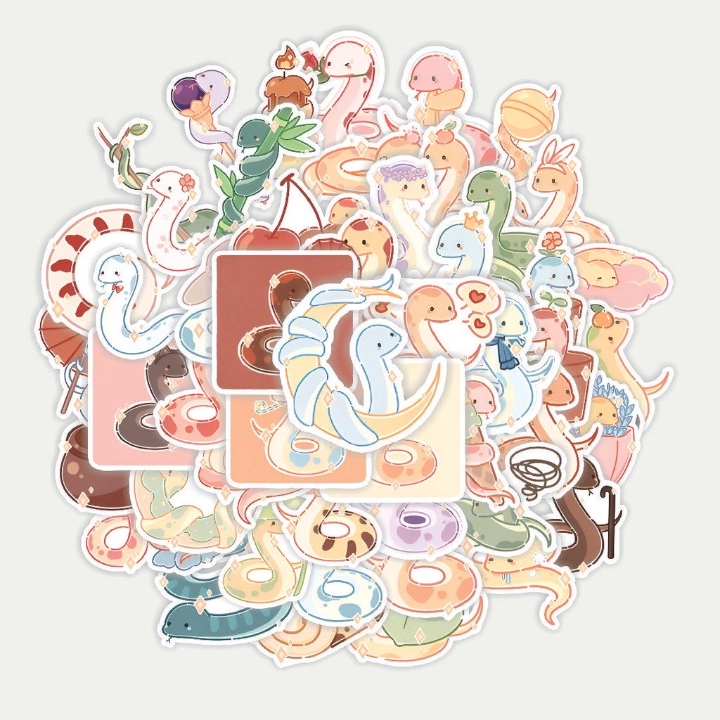 

Sticker Pack Stiker Cute Snake [Ular Lucu] | Sticker TUMBLR | Stiker LAPTOP KOPER HELM