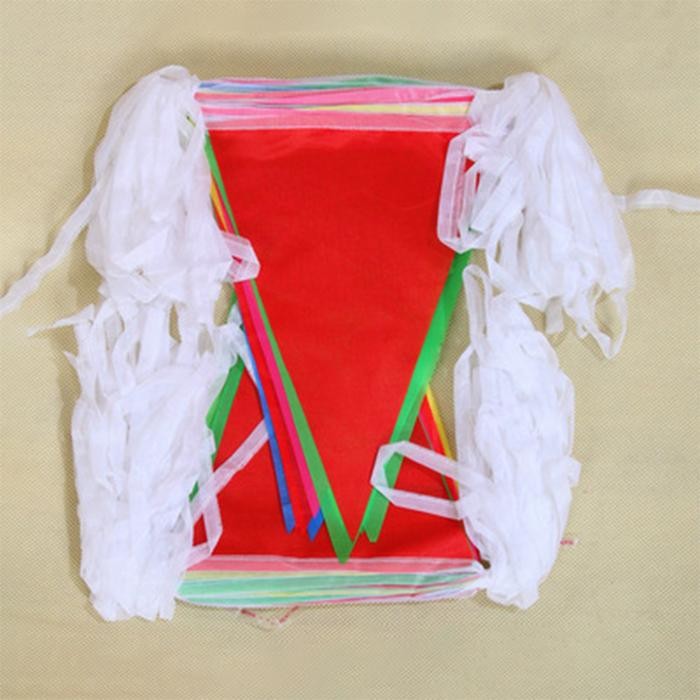 Ready Stok  150pcs Bendera Merah Putih Segitiga 80 Meter Bendera Umbul2 Merah Putih Bendera Warna Wa