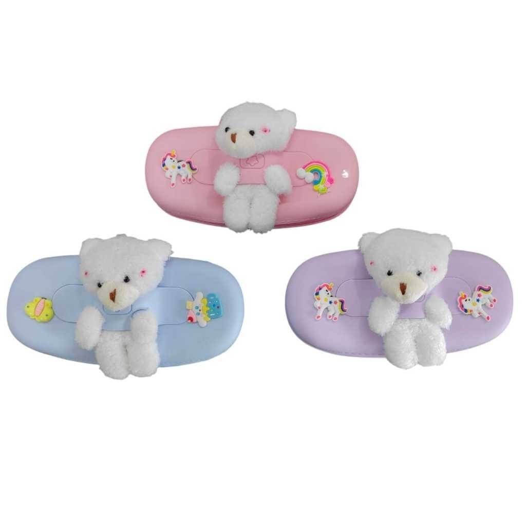 

kotak pensil/pencil case silicone with bear doll 668