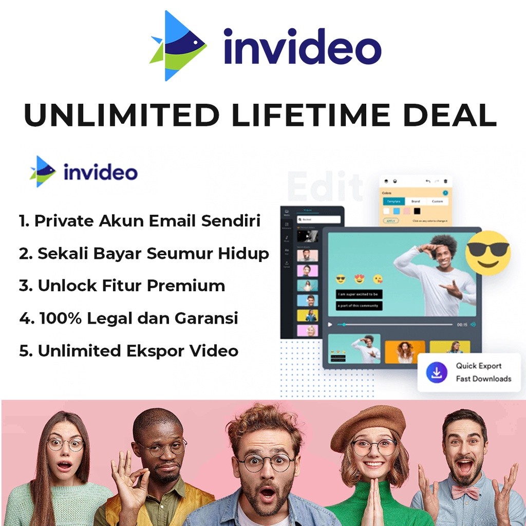 Invideo Premium Unlimited Lifetime Original Fast Respon