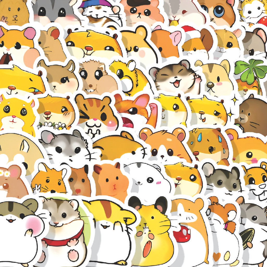 

Stiker Cutting Pack Stiker Cute Hamster Isi 100Pcs Series Aesthetic Lucu Keren Untuk Koper Bahan Vynil