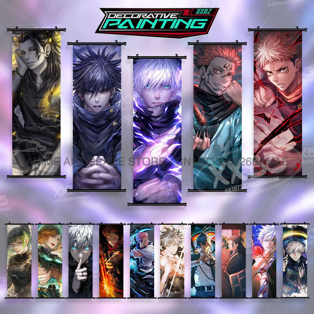 

Anime Jujutsu Kaisen Home Decor Wall Art Hanging Painting Scrolls Picture Hot Blooded Figures Yuta Okkotsu Canvas Print Poster