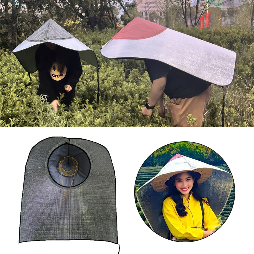 Topi Caping Besar Topi Petani Kerja Sawah Topi Pelindung Matahari Luar Ruangan Topi Mancing Anti