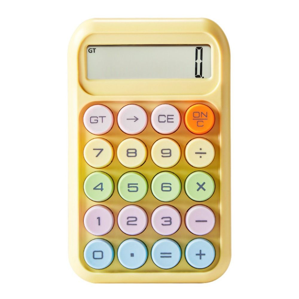 

12 Digits Candy Color Calculator Anti-slip Pad Mechanical Keyboard Arithmetic Calculator Cute Large Screen