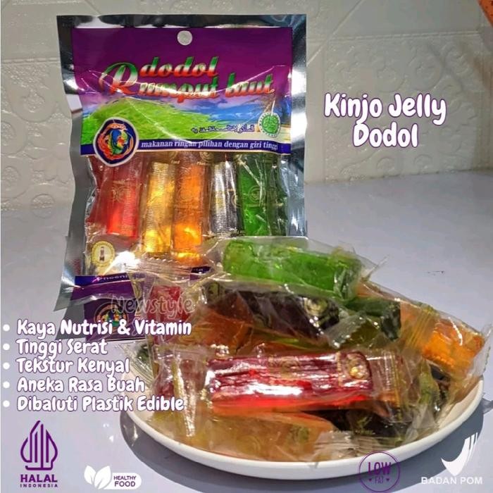 

Kinjo Jelly Dodol & Manisan Rumput Laut Khas Lombok / Kinjo Jelly / Dodol Rumput Laut Phoenix Food 90G - Original