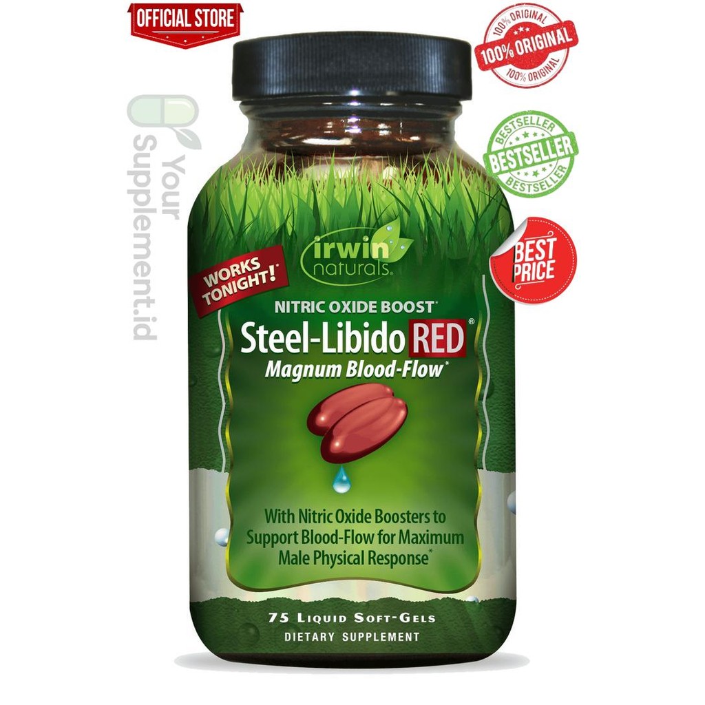 Irwin Naturals Steel Libido Red Magnum Blood-Flow 75 Liquid Soft-Gel - 75 Softgels