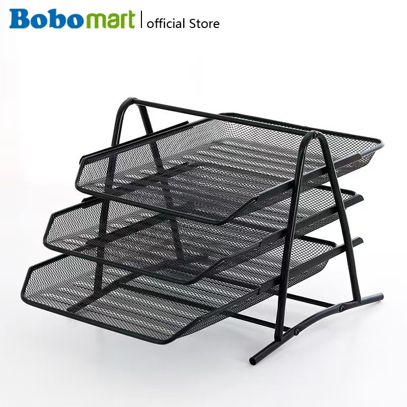 

BOBOMART File Document Tray Rak Wadah Dokumen 3 Tingkat DG-2003
