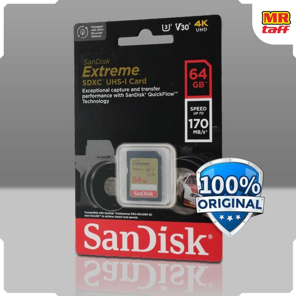 SanDisk Extreme SDXC UHS-I Card V30 U3 Class - SDSDXV