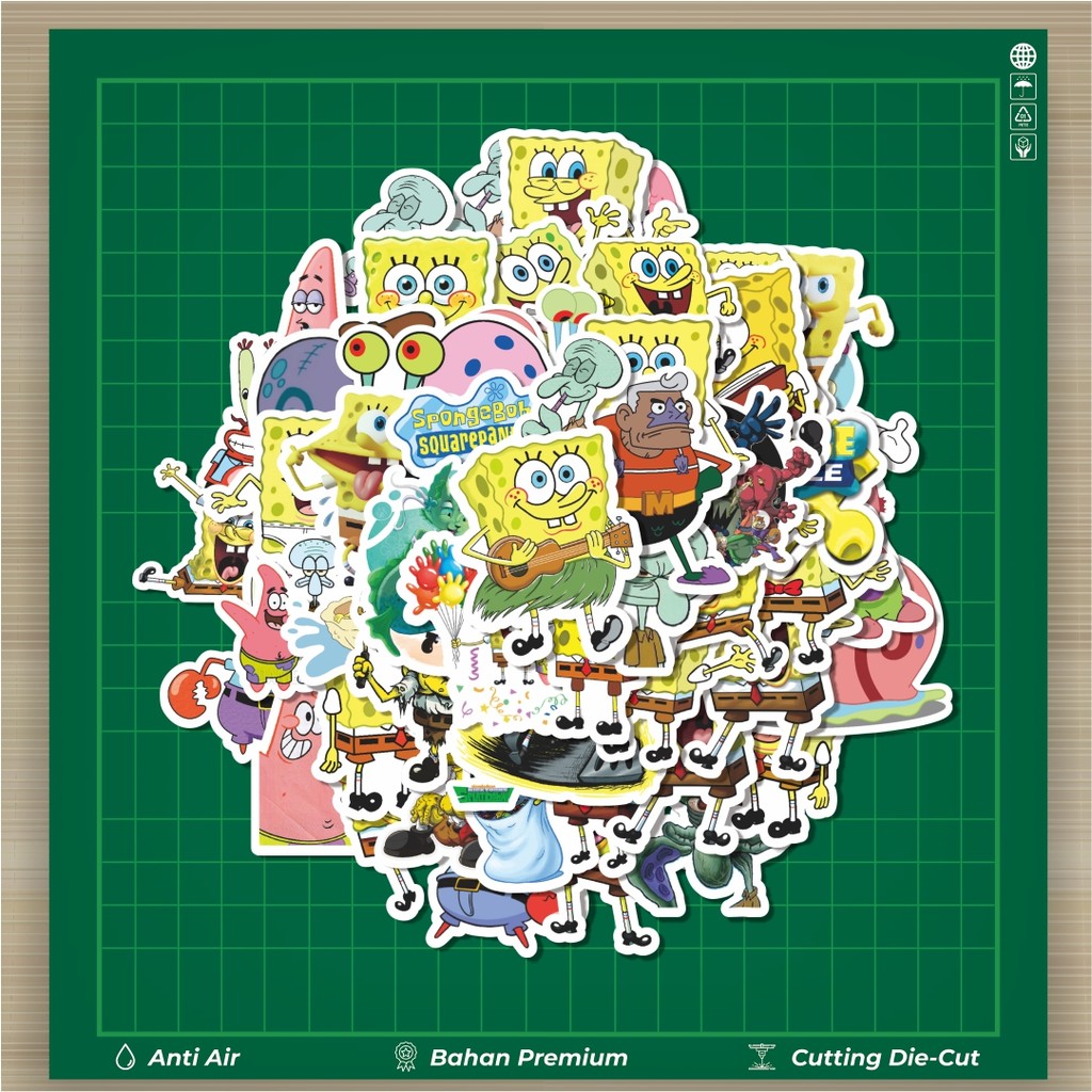 

HOT 50 PCS STIKER Stiker Spongebob Squarepants Universe Series Character Mix 2 Stiker Fashion Cars Decal Dingin Kartu Album Custom Vinyl Anti Air- Sticker Aesthetic Buku Journal Koper Casing HP Tablet Laptop Helm Motor Botol Minum