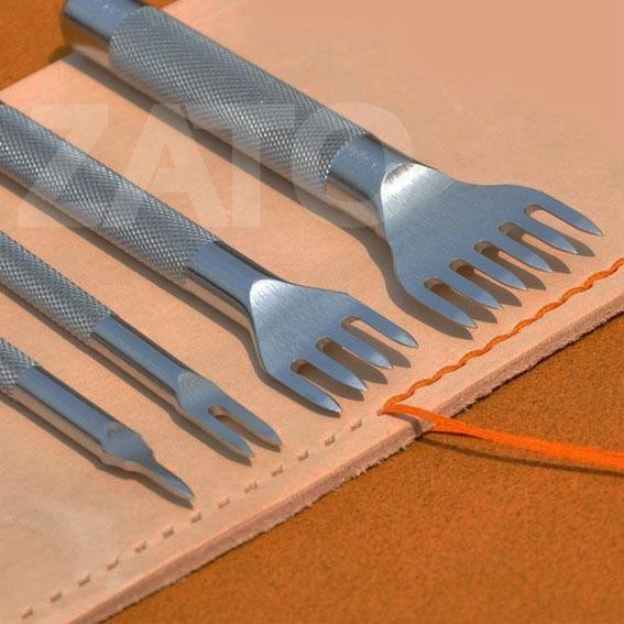 

Stitching PRO hole punch Silver diamond | leather tool | leather tools - 1 set 3mm