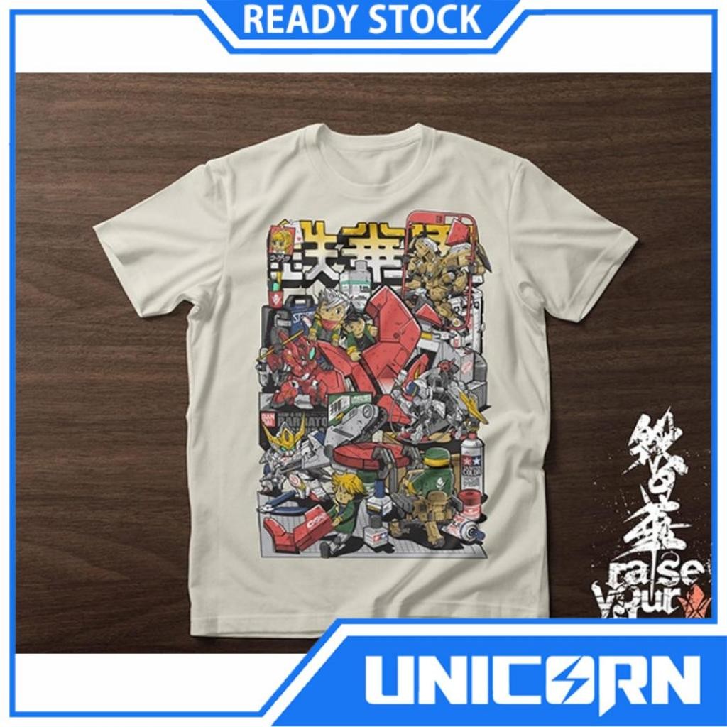 T-Shirt Tekkadan Builder / Kaos Gundam Dewasa Putih