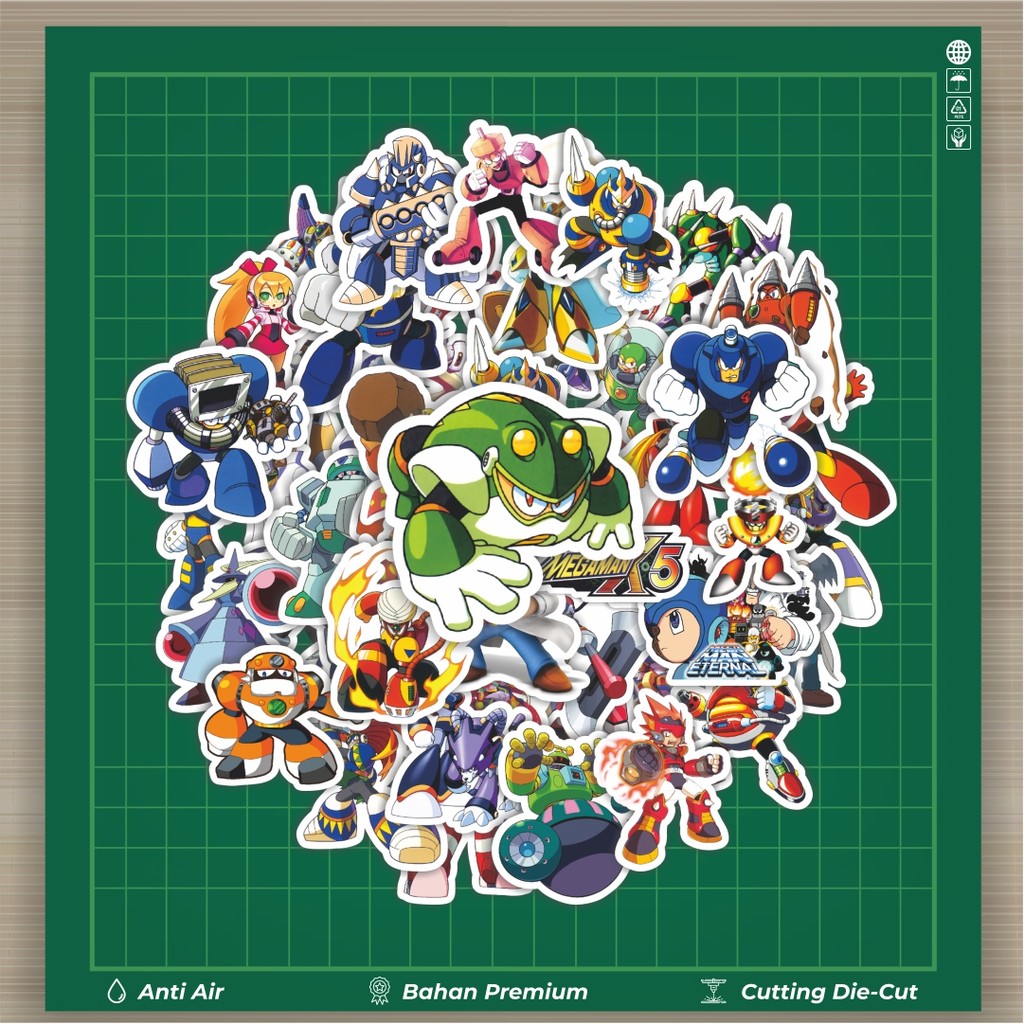 

HOT 50 PCS STIKER Stiker Capsom Series Megaman Universe Character Mix 2 Stiker Fashion Cars Decal Dingin Kartu Album Custom Vinyl Anti Air- Sticker Aesthetic Buku Journal Koper Casing HP Tablet Laptop Helm Motor Botol Minum
