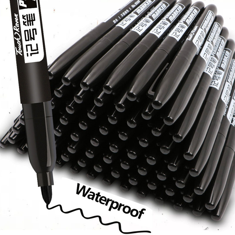 

6 PCS Permanent Marker Pen Manga Drawing Markers Black Blue Red Waterproof Ink Sketch Pens Stationery Art School Supplies