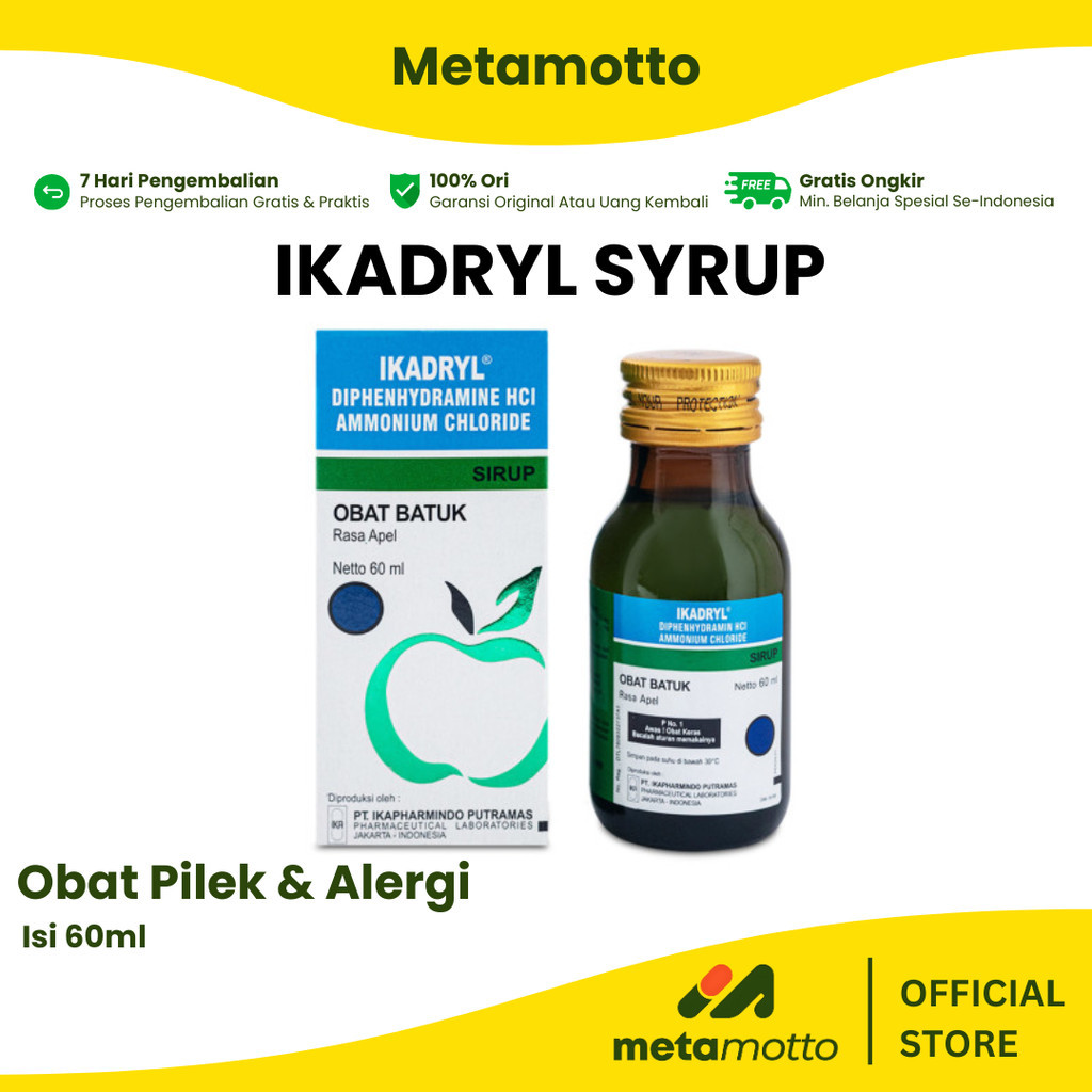 Ikadryl Flu Sirup untuk Meringankan Gejala Flu - Metamotto Karya Jaya