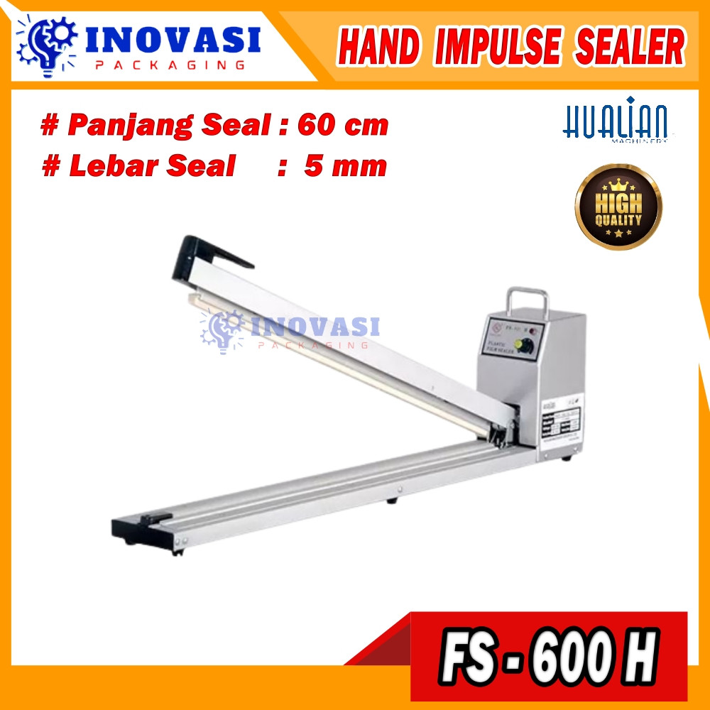 Hand Impulse Sealer FS-600 Mesin Press Perekat Plastik Lebar 5mm