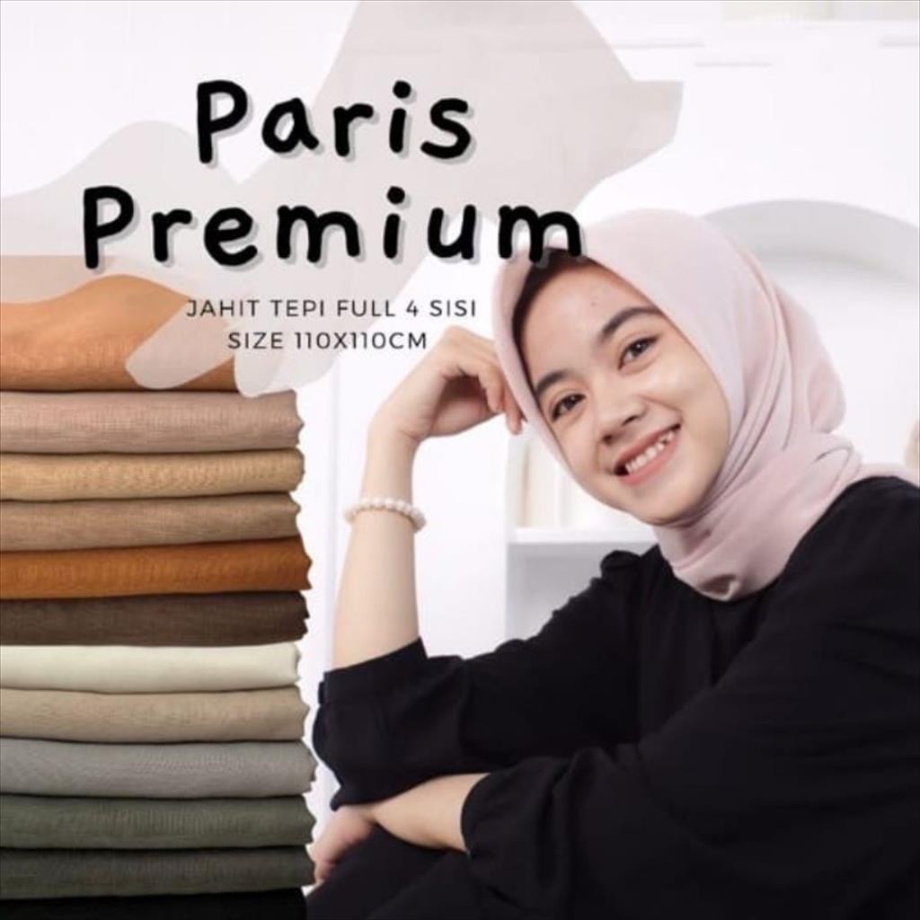SALE Paris Premium - Hijab Segi empat Paris Premium Zyza by Raudhah Ev7