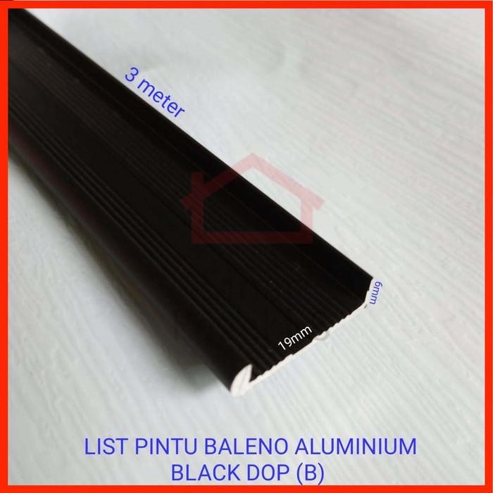 Lis Pintu Aluminium HITAM Edging Frame Profil Lemari Minimalis EA 19