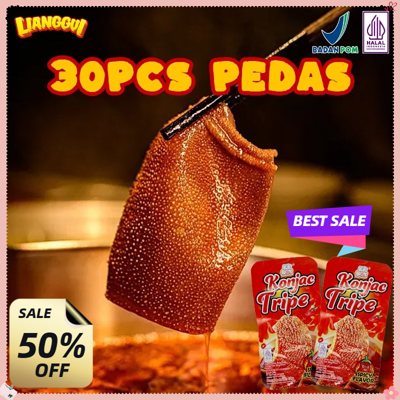 

[Pengiriman 24 jam] LIANGGUI HALAL 30 Pack Lianggui Snack Rumput Laut Pedas HALAL - Best Seller, Cemilan Viral & Kantor - Spicy Strips Cemilan Pedas Dan Manis