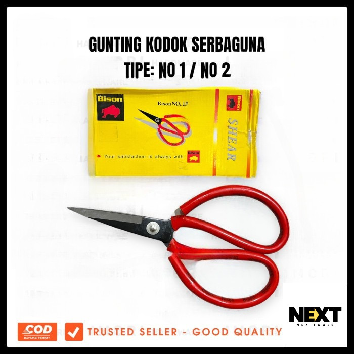 

BISON GUNTING KODOK NO.1 & NO.2 – GUNTING SERBAGUNA UNTUK KAIN, KERTAS, RUMAH TANGGA – NEX TOOLS