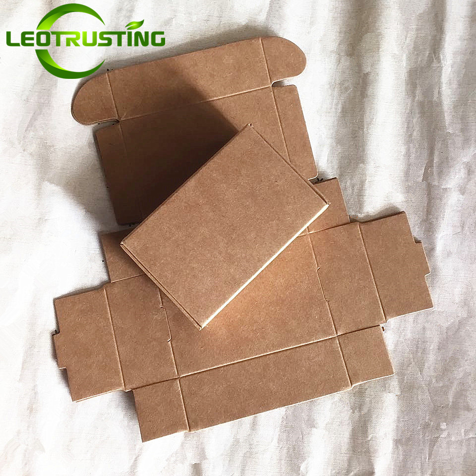 

50pcs Blank Kraft Paper Handmade Soap Box Cardboard Paper Jewelry Box Wedding Party Favor Black Craft X-mas Gift Cosmetic Boxes