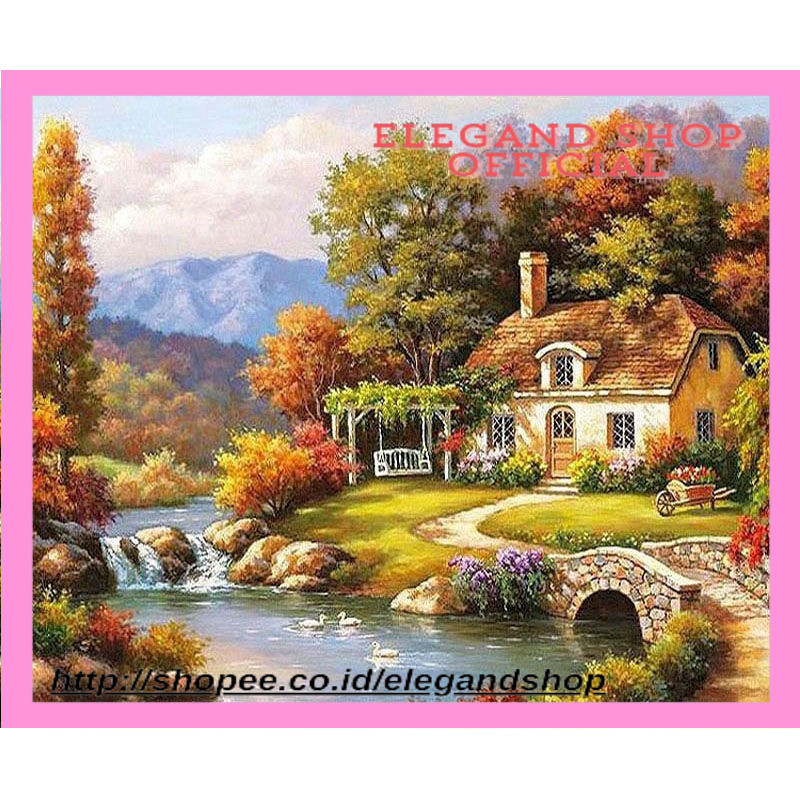 

PhotoCustom 40x50cm Paint by numbers Handpainted Canvas painting Scenery Painting by numbers For adults Home decor