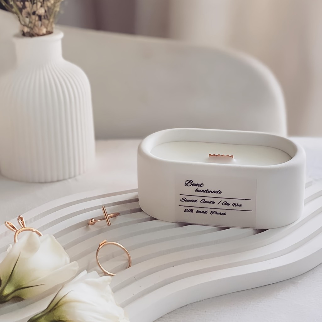 

1pc Silicone Oval Jewelry Storage Box Mold for DIY Rectangular Flowerpot Candle Jar Making, Plaster Resin Vase Casting