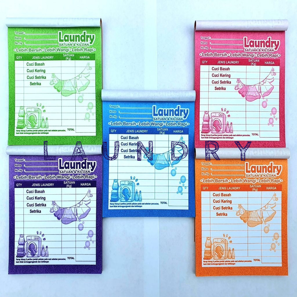 

COD Nota Laundry Fullcolour banyak pilihan