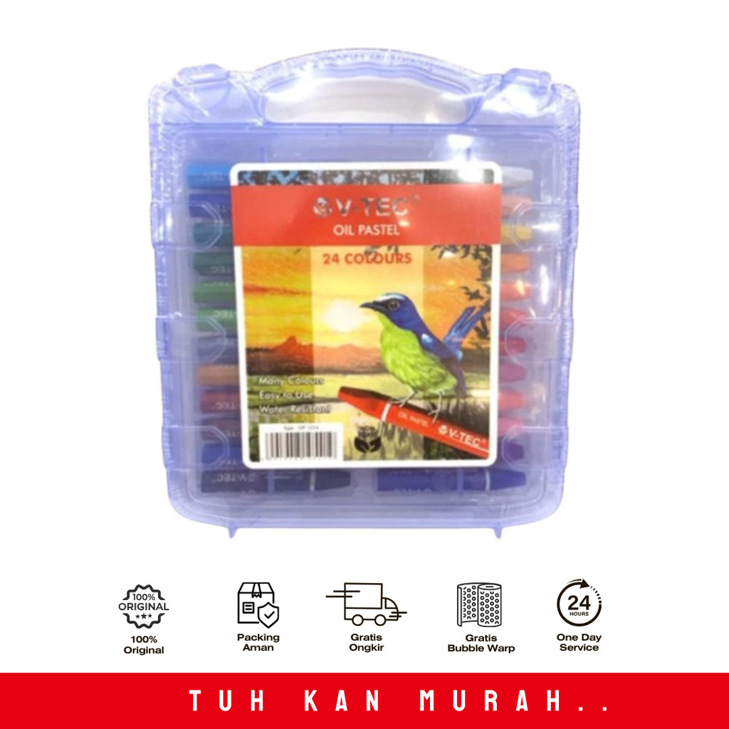 

OIL PASTEL COLOUR CRAYON V-TEC 1224 / 24 WARNA