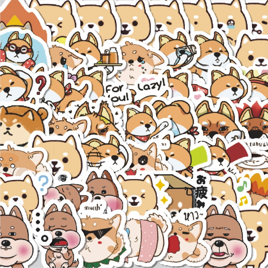 

Stiker Cutting Pack Stiker Shiba Inu & Corgi Series Isi 100Pcs Series Aesthetic Lucu Keren Untuk Koper Bahan Vynil