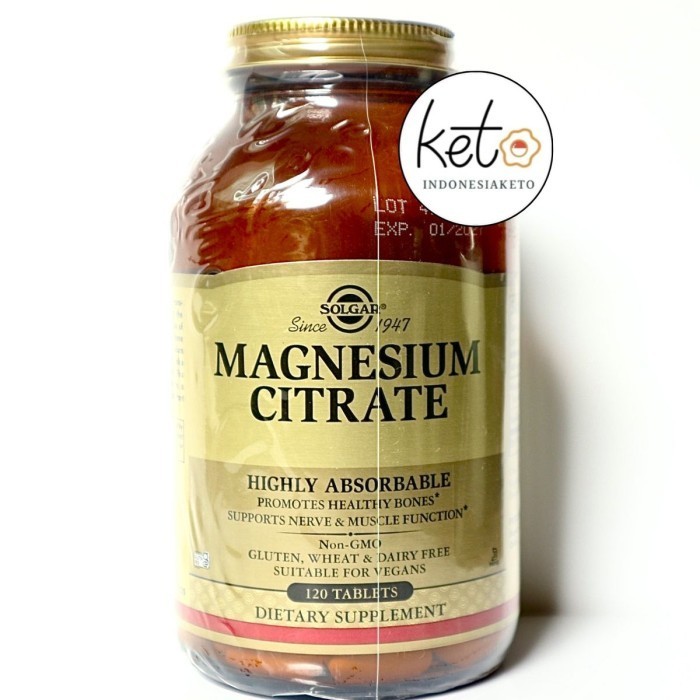 Solgar Magnesium Citrate 120 tablets 100% ORI USA