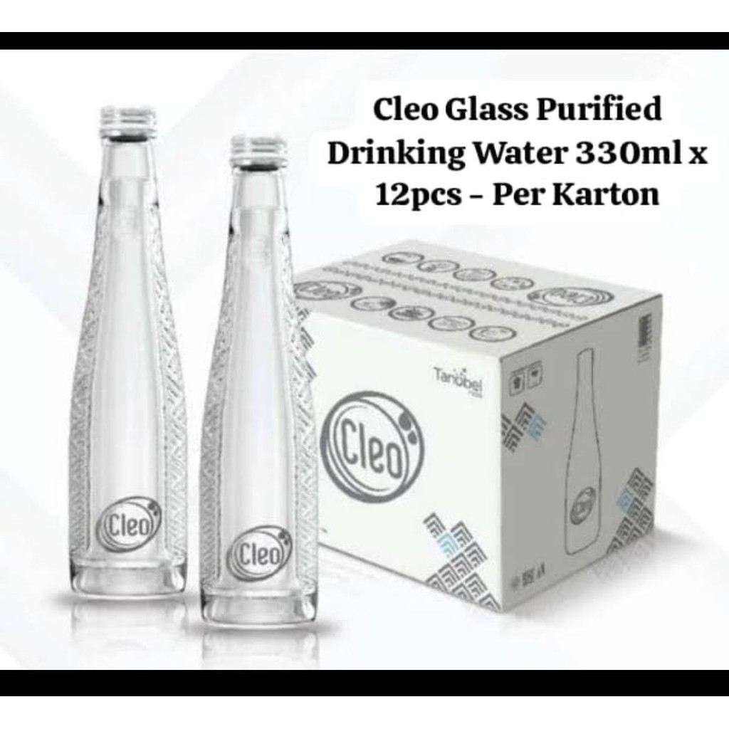 

Cleo Glass Purified Water 330ml x 12 botol kaca (per karton)