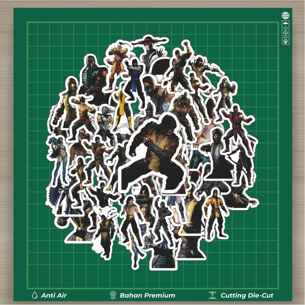 

HOT 50 PCS STIKER Stiker Video Game Series Mortal Kombat Character Mix 1 Stiker Fashion Cars Decal Dingin Kartu Album Custom Vinyl Anti Air- Sticker Aesthetic Buku Journal Koper Casing HP Tablet Laptop Helm Motor Botol Minum