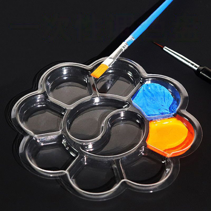 

10/20pcs Disposable Gouache Oil Painting Palette Plum Blossom Shape Painting Art Palette Washable Watercolor Paint Palette