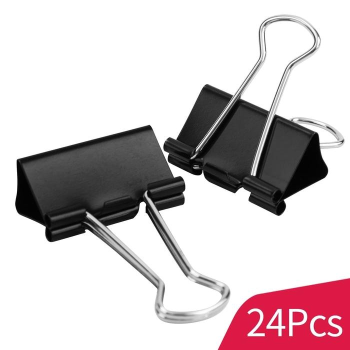 

Promo Deli Klip Binder / Binder Clip - Hitam&Black 24/Tube 41mm E8562A