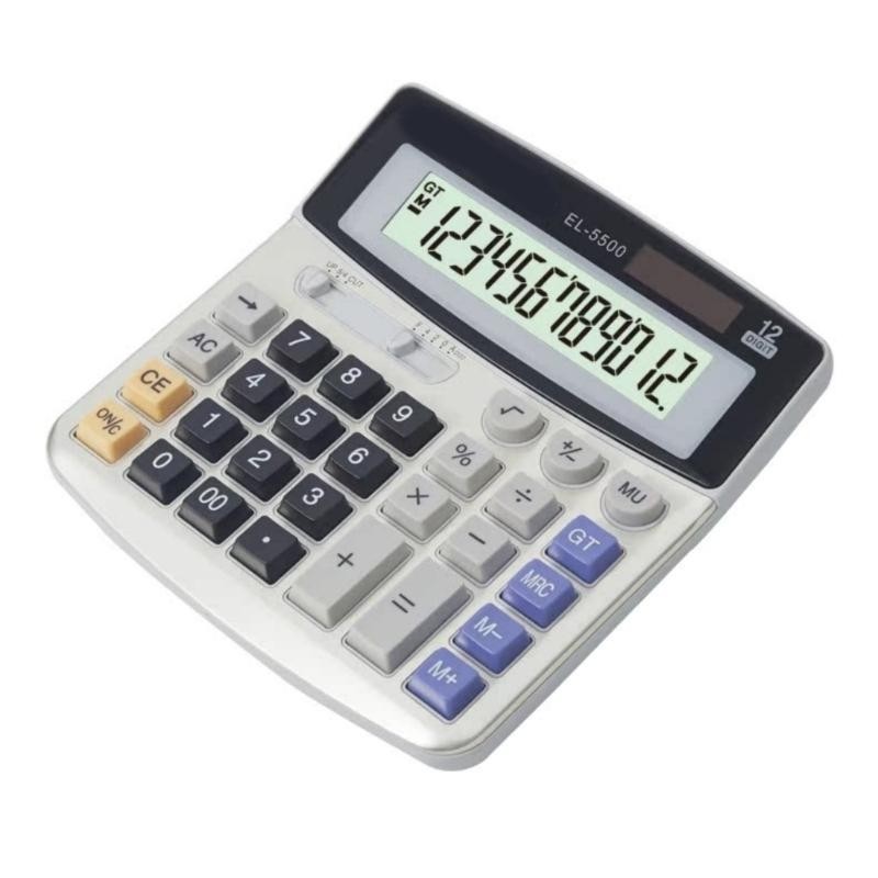 

MultiFunction Solar Battery Operated 12 Digit LCD Screen Calculator for School