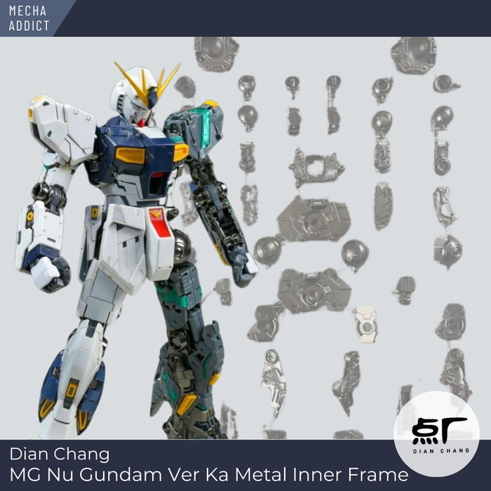 Metal Inner Frame for MG Nu Gundam ver KA by Dian Chang