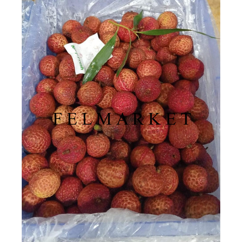 

Buah Lychee Merah Import Manis / Lychee Merah Super 1 Kg