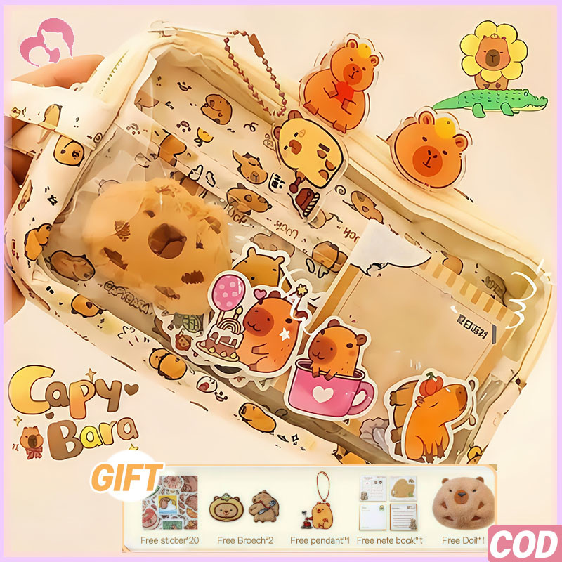 

Capybara Tempat Alat Tulis Kotak Pensil Kotak Pensil Sekolah Kantor Lucu Multifungsi Kapasitas Besar Free Stiker +boneka Aesthetic Tas PenaTempat Pencil Tas Pensil Kapasitas Besar