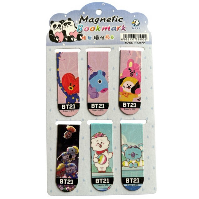 

(Pembatas Buku) Pembatas buku Magnetic 6 Cm 1 Card isi 6 Pcs top