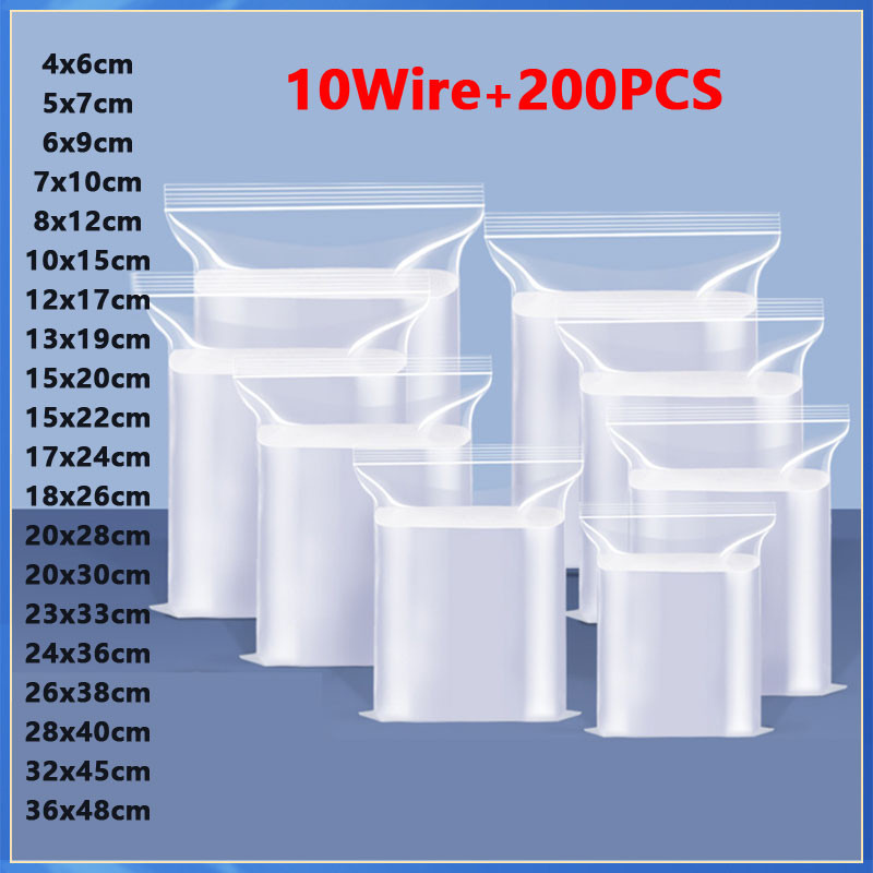 Small Zip Lock Plastic Bags Reclosable Transparent Bag Vacuum Storage Bag Ziplock Food Storage Bags 