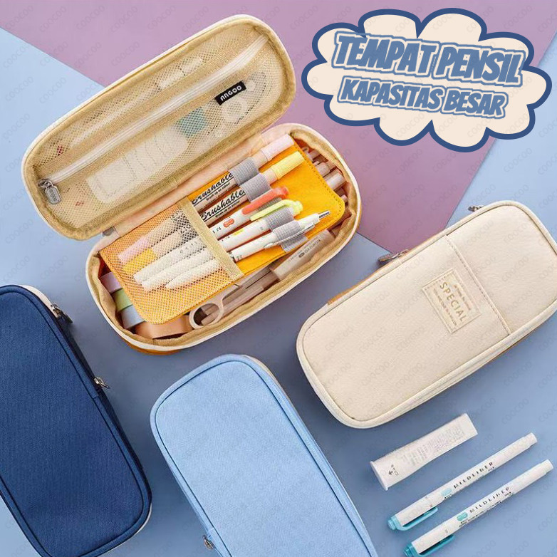 

Tempat Pensil Berkapasitas Besar Kotak/MULTI-LAYER SYSTEM Tas Pensil/Kapasitas Alat Tulis Tempat Pensil Kapasitas Besar dengan Desain Estetik Untuk Anak Perempuan‌/Perlengkapan Kantor Sekolah
