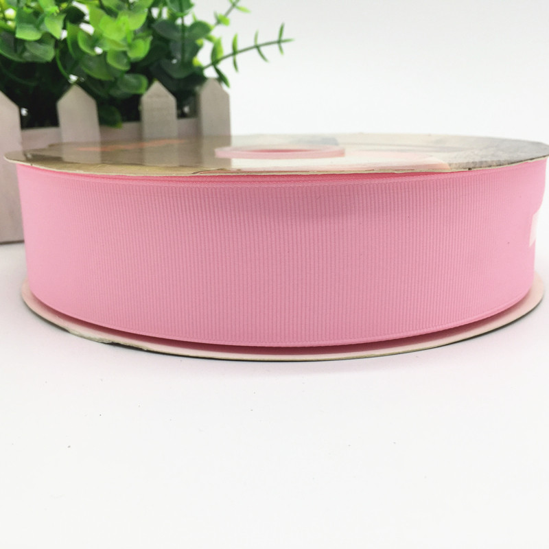 

5 Yards High Quality Ribbon 6/10/15/20/25/38/50mm Wedding Decoration Grosgrain Gift Wrapping Christmas #Pink
