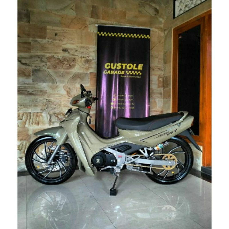 Kulit Jok Motor Satria Hiu 2 Tak – Bahan MBTech Carrera Premium Asli | Sarung Jok MBTech Original