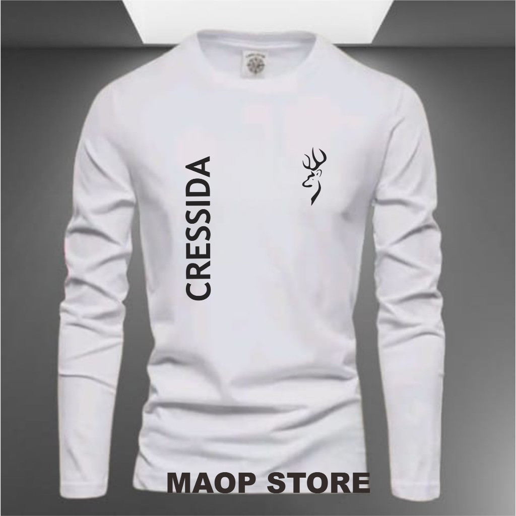 Kaos Lengan Panjang Koas Pria Wanita Kaos Distro Lengan Panjang CRESSIDA Kirikanan Black