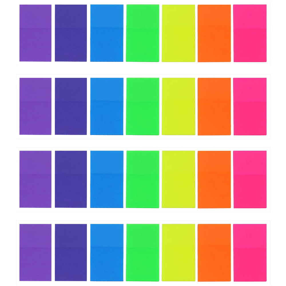 

10 Sets 1400 Sheets Flags Index Tabs Sticky Notes Writable Labels Page Marker Bookmarks Text Highlighter Strips - 7 Colors
