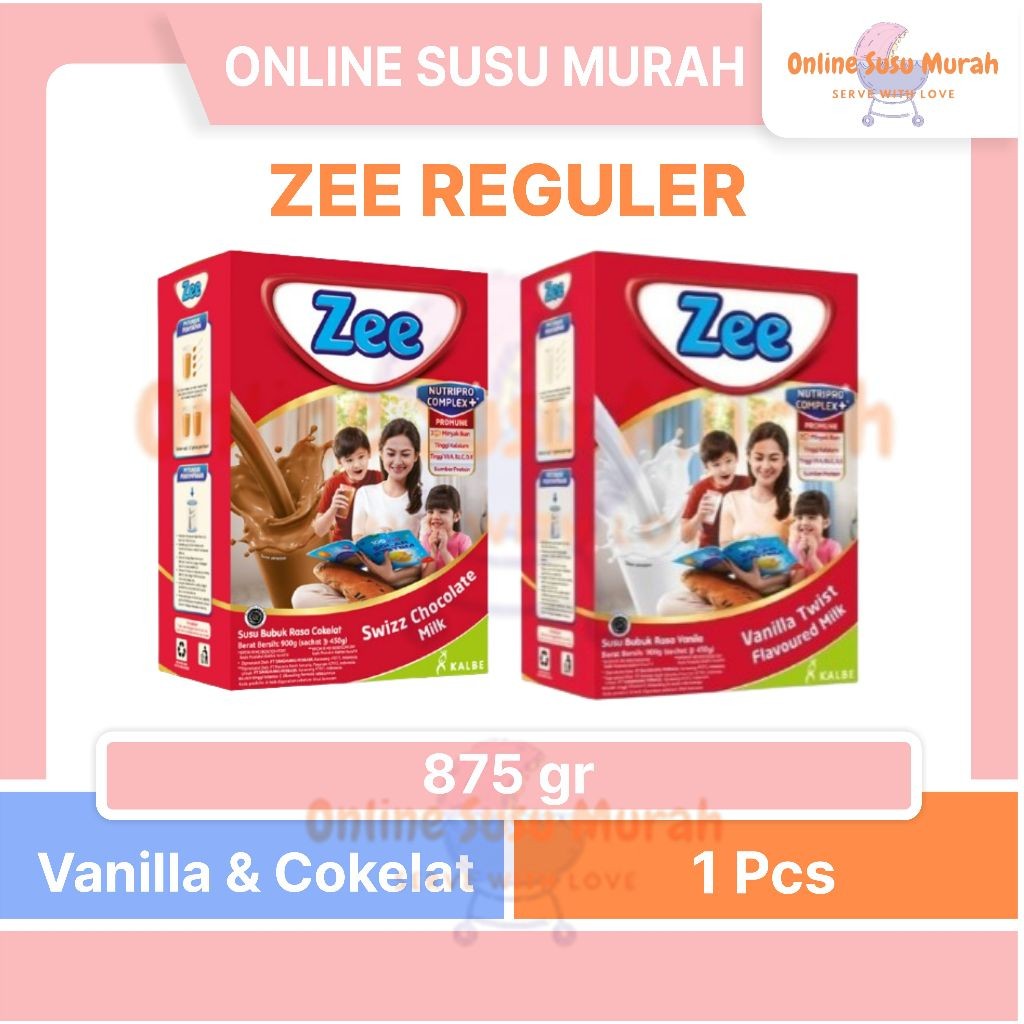 

ZEE KEMASAN BARU 875 GR REGULAR VANILA COKLAT 875GR KEMASAN SEBELUMNYA 900GR 900 GR SSKD