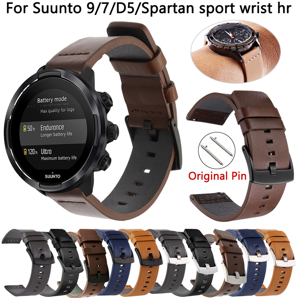 Original Band For Suunto 9 7 Leather Strap 24mm Watchband Suunto 9 7 D5 Spartan Wrist Hr Smart Watch