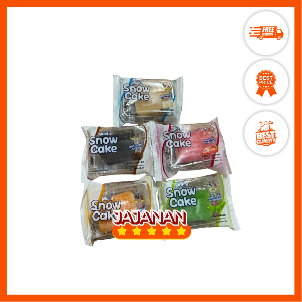 

NX Mochi Snow Cake Rasa Coklat/Stroberi/Pandan/Susu/Stroberi 28gr | Jajanan Snack Grosir Termurah